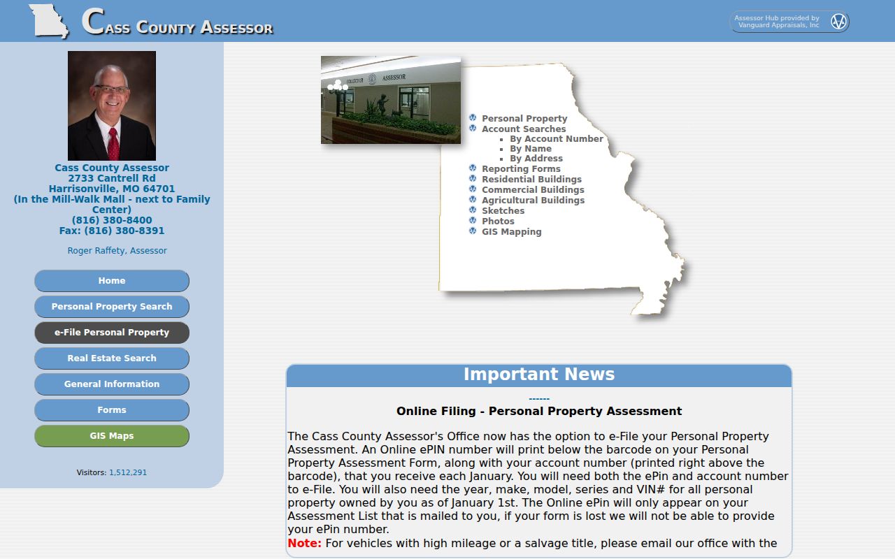 Belton residents directory Cass County Assessor parcel search fields